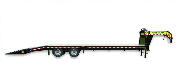 Gooseneck Flat Bed Equipment Trailer | 20 Foot + 5 Foot Flat Bed Gooseneck Equipment Trailer For Sale   Loudon County, Tennessee
